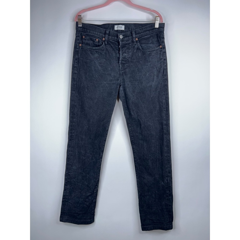 Buck Mason Slim Fit Jeans Black Denim Button Fly USA Size 33 Waist